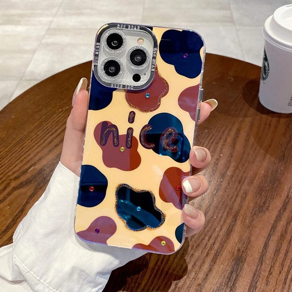 Sparkling Western Cow Print Phone Case For iPhone