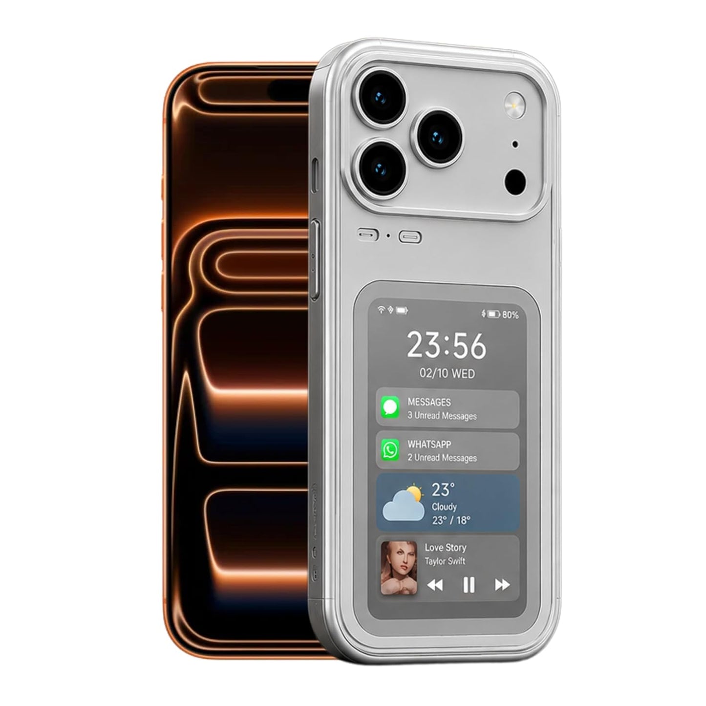 NFC Smart Display Hybrid Shockproof Protective Case for iPhone