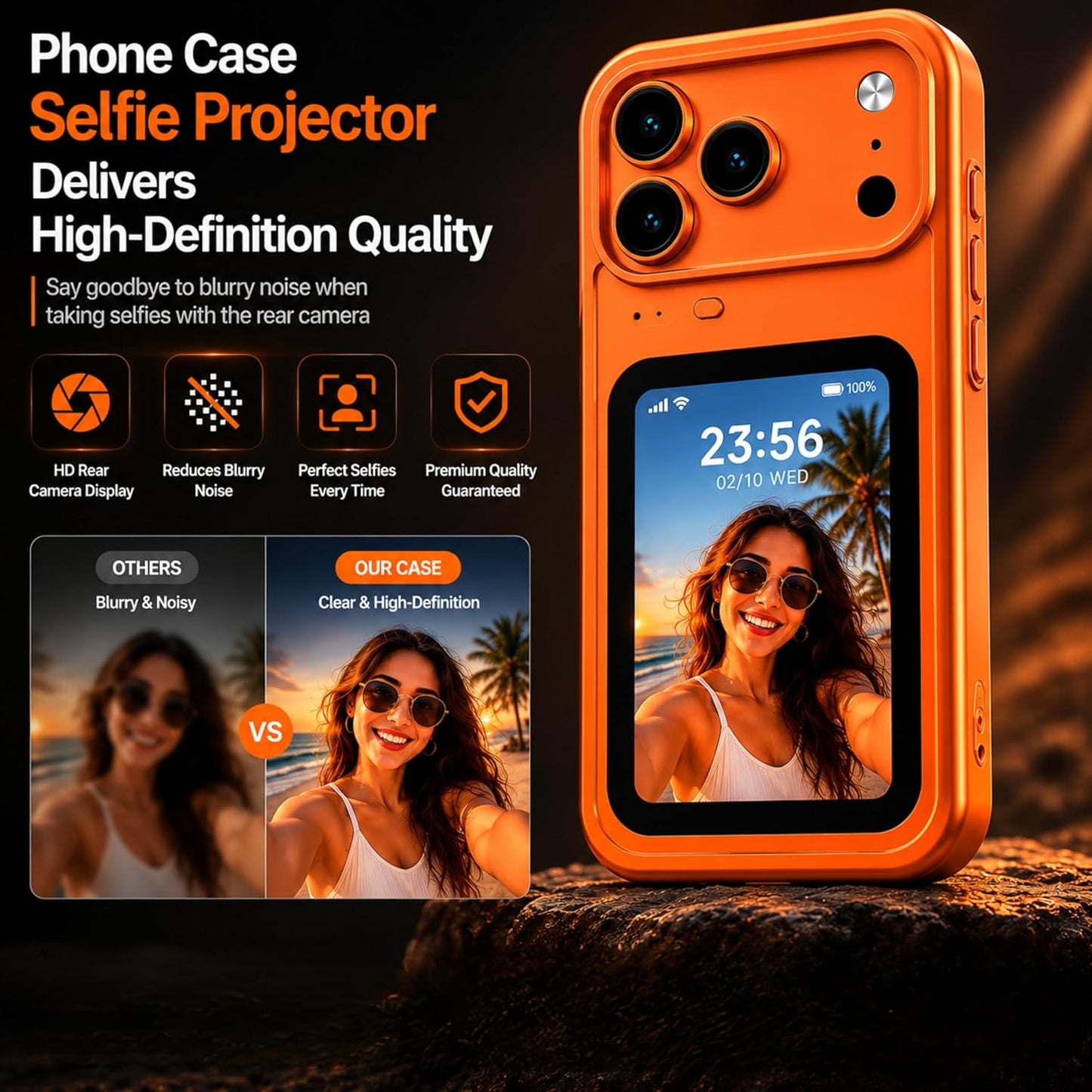 NFC Smart Display Hybrid Shockproof Protective Case for iPhone