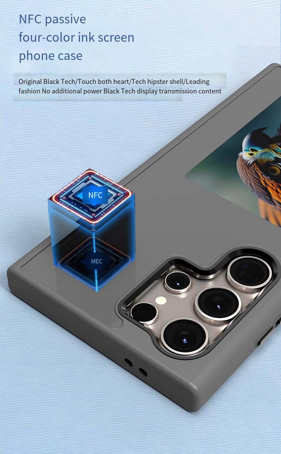 Luxury NFC Smart E-Ink Case For Samsung S Series