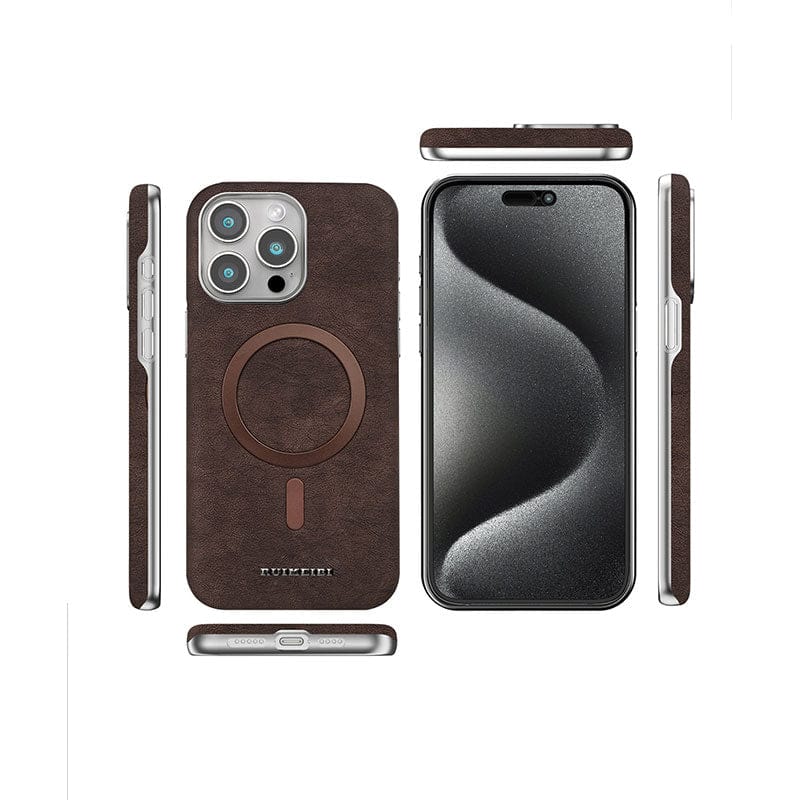 Classic Vintage Leather Magnetic Case - iPhone