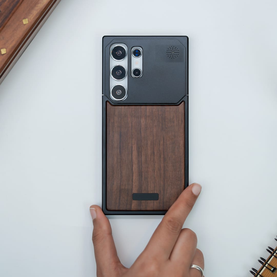 Nature Wood Grain Metallic Case - Samsung