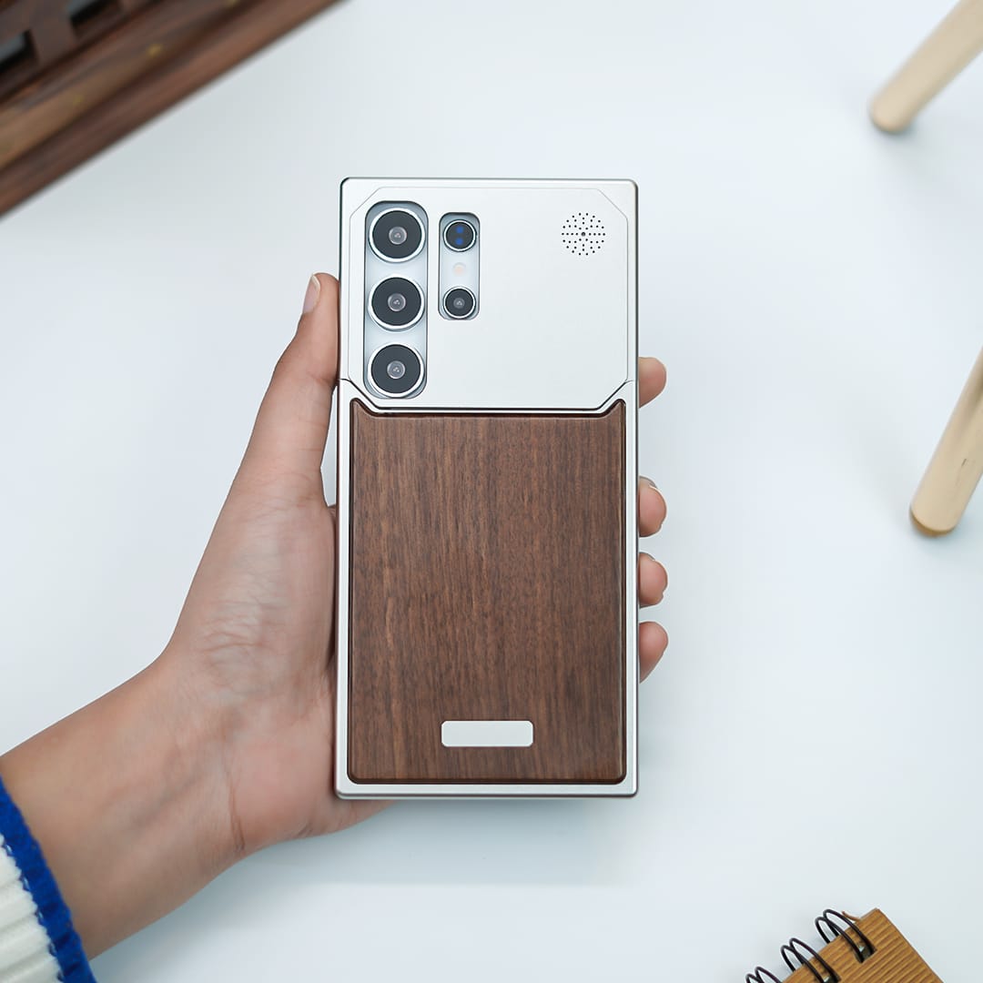 Nature Wood Grain Metallic Case - Samsung