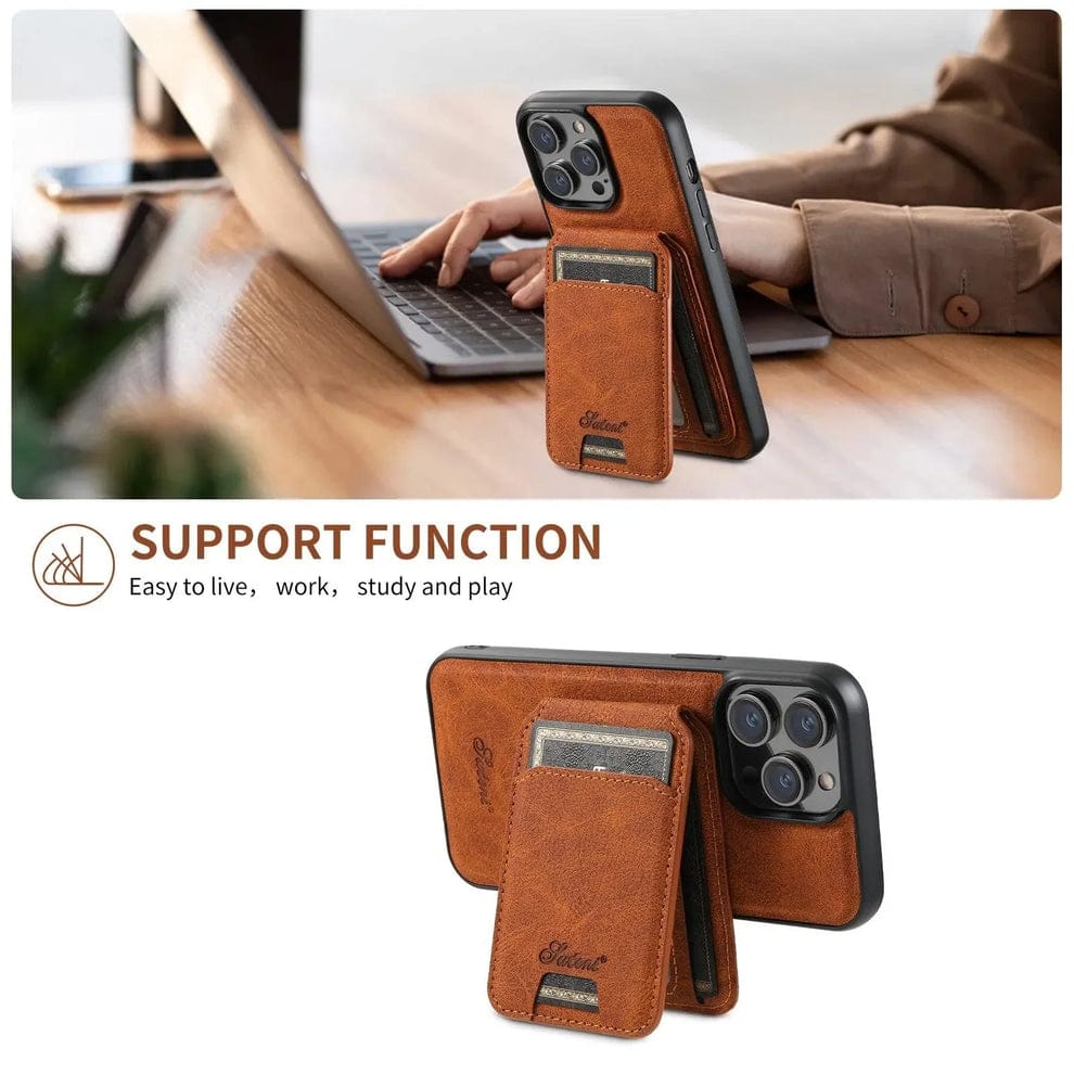Premium Leather Magsafe Wallet Case for iPhone