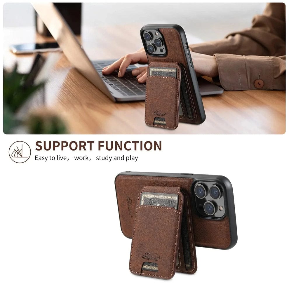 Premium Leather Magsafe Wallet Case for iPhone