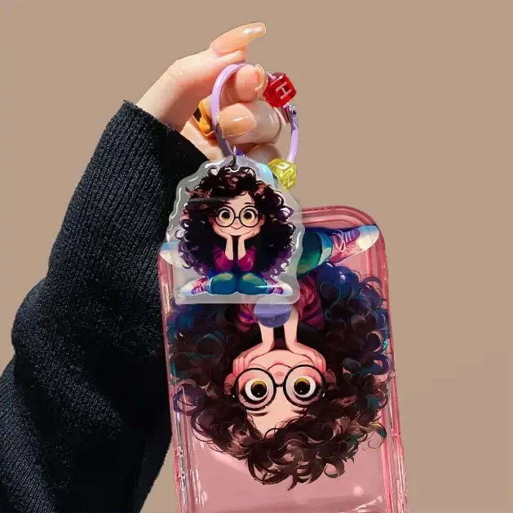 Combo Pack Of 3 Cartoon Geek Girl Mirror iPhone Case