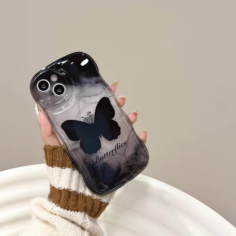 Black Butterfly Phone Case For iPhone