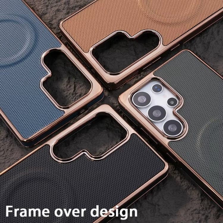 Golden Edge Prime Leather Case For Samsung