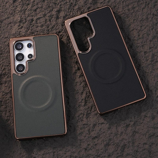 (Buy 1 Get 1) Golden Edge Prime Leather Case For Samsung