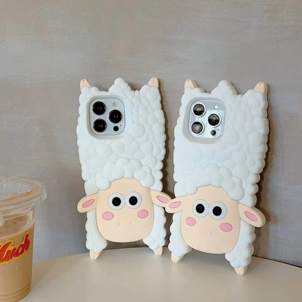 3D Cartoon Woolly Wonder Sheep Case For iPhone