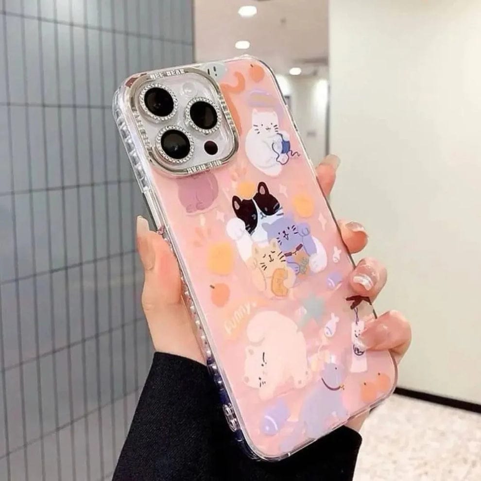 Cute Animal Pattern Shield Case For iPhone