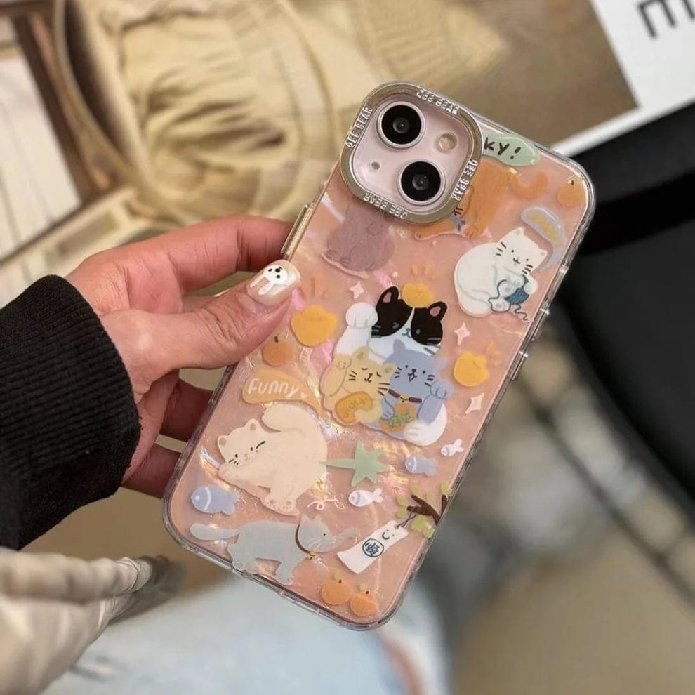 Cute Animal Pattern Shield Case For iPhone
