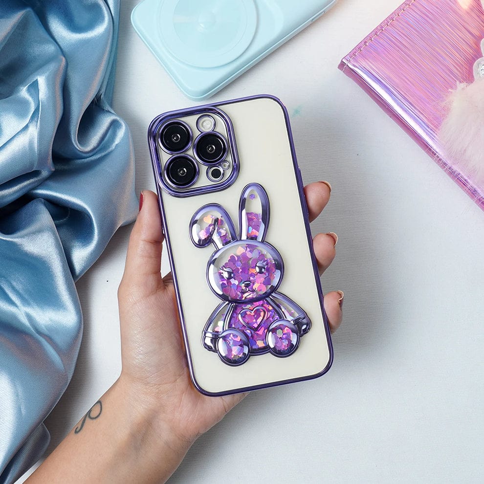 Transparent 3D Bear Protective Case For iPhone