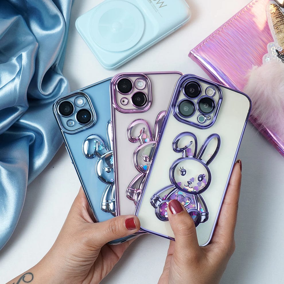 Transparent 3D Bear Protective Case For iPhone