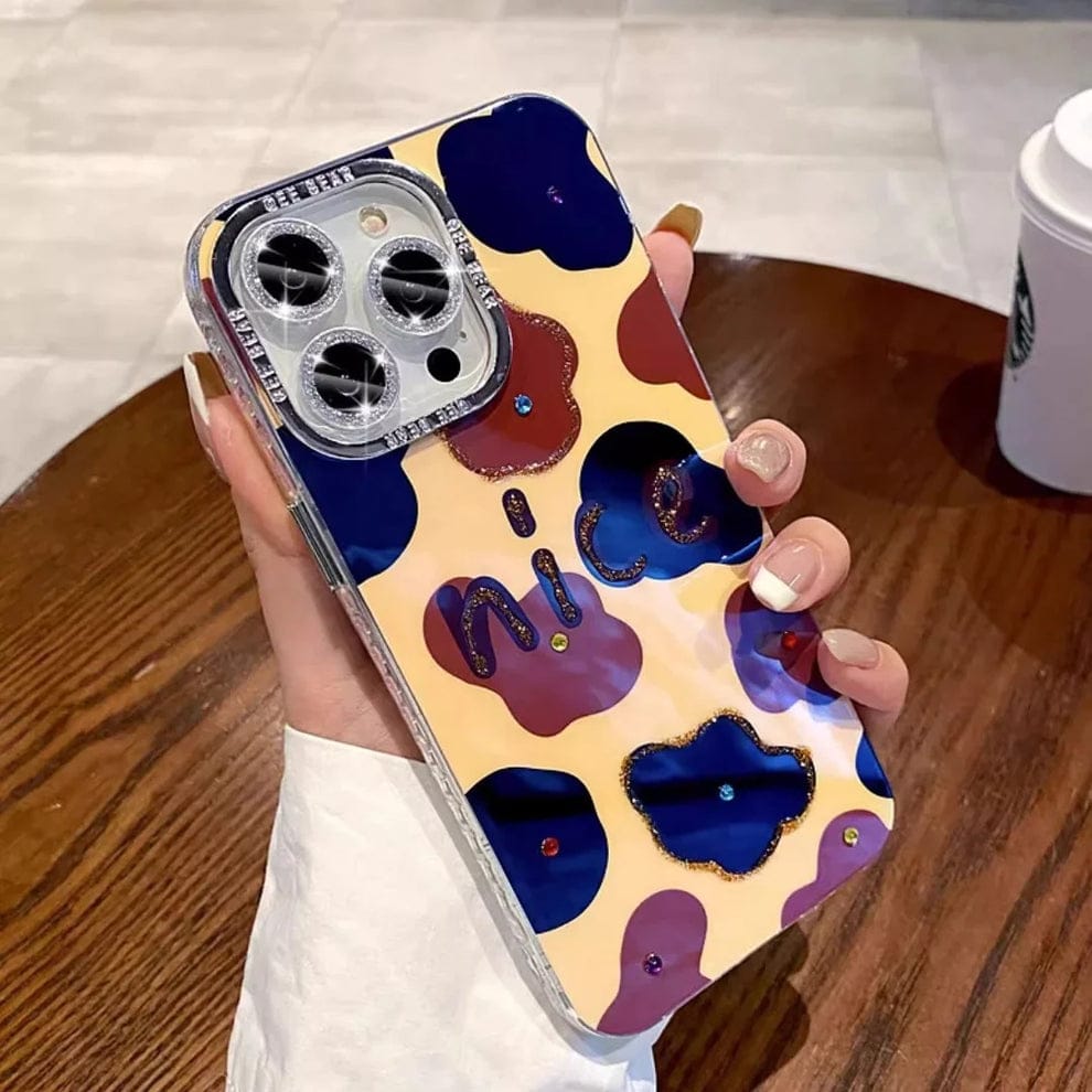 Sparkling Western Cow Print Phone Case For iPhone