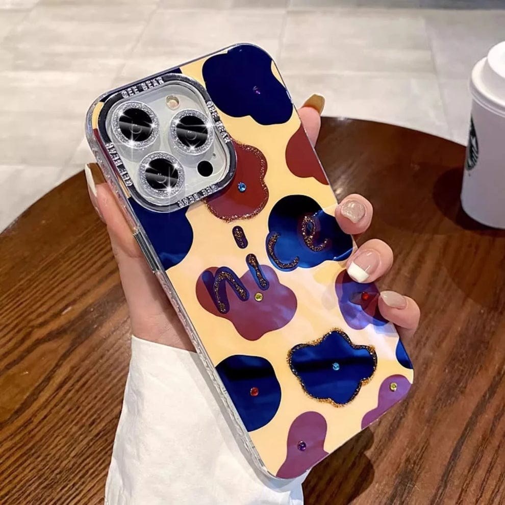 Sparkling Western Cow Print Phone Case For iPhone