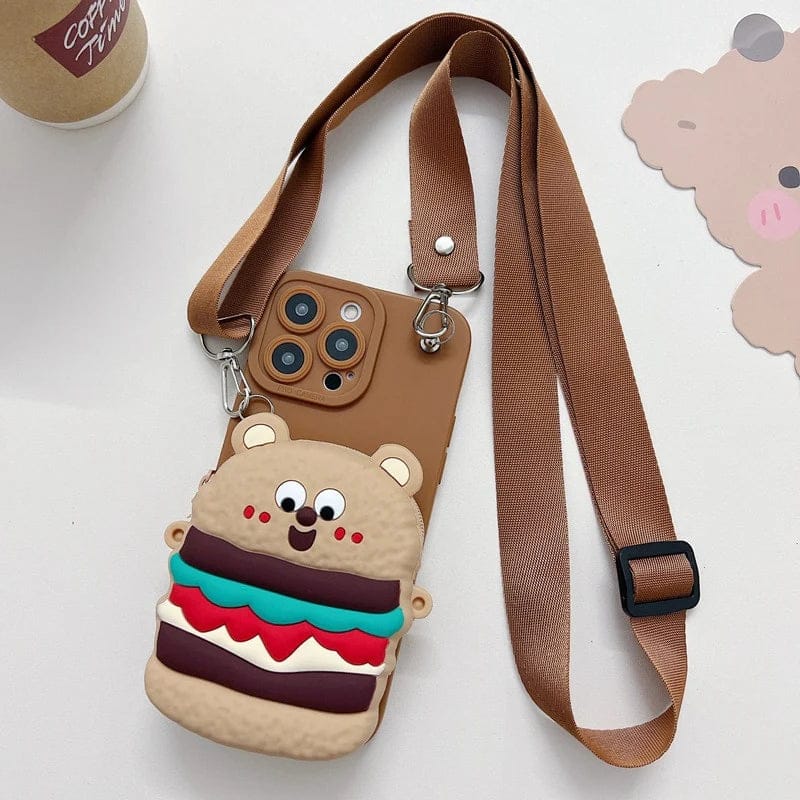 Lovely Cartoon Wallet Phone Case For iPhone