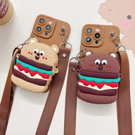 Lovely Cartoon Wallet Phone Case For iPhone