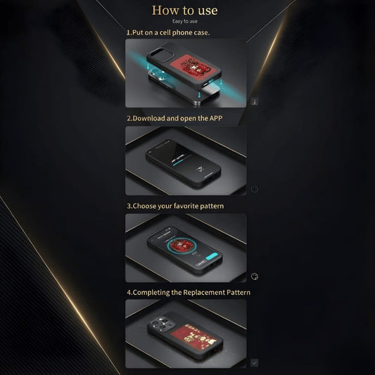 Black NFC Integration & E-Ink Technology Case for iPhone