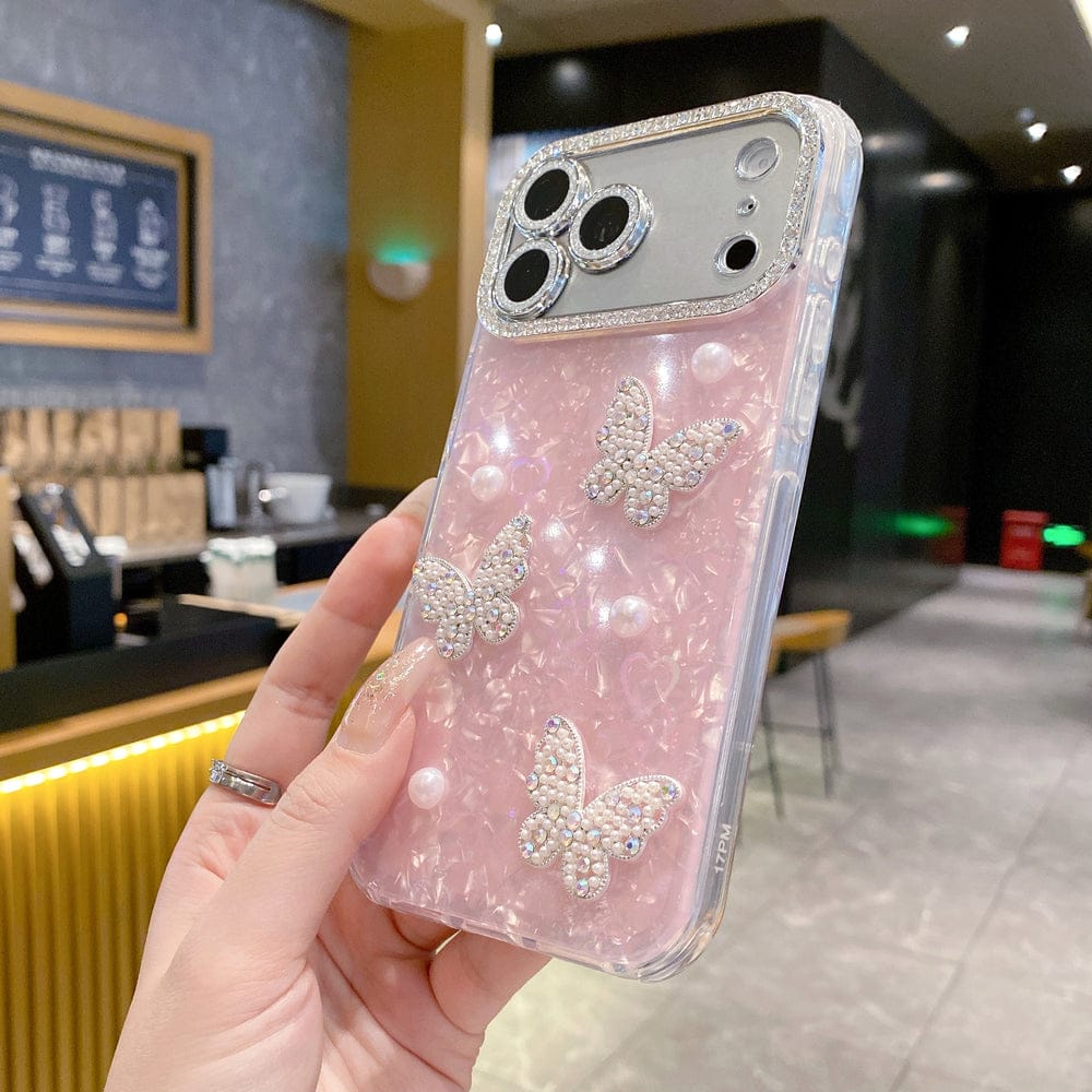 Ethereal Butterfly Pearl Dream Silicone Case For iPhone