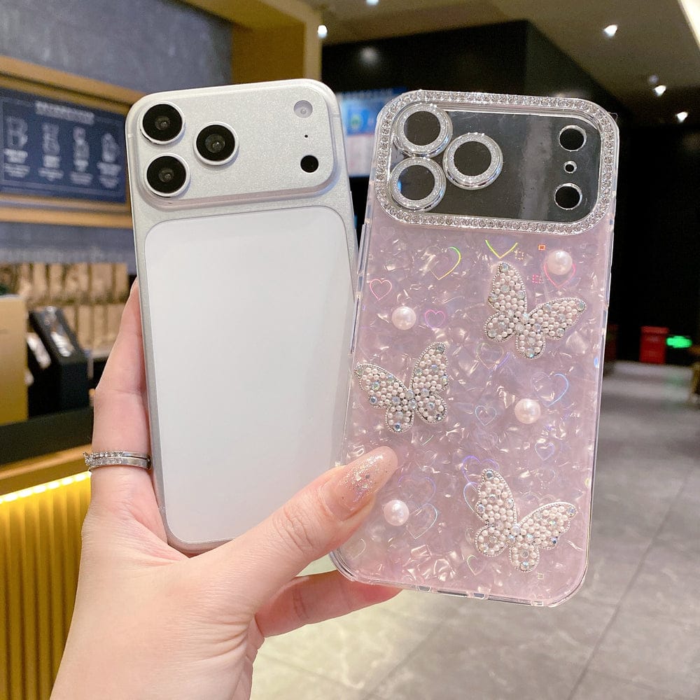 Ethereal Butterfly Pearl Dream Silicone Case For iPhone