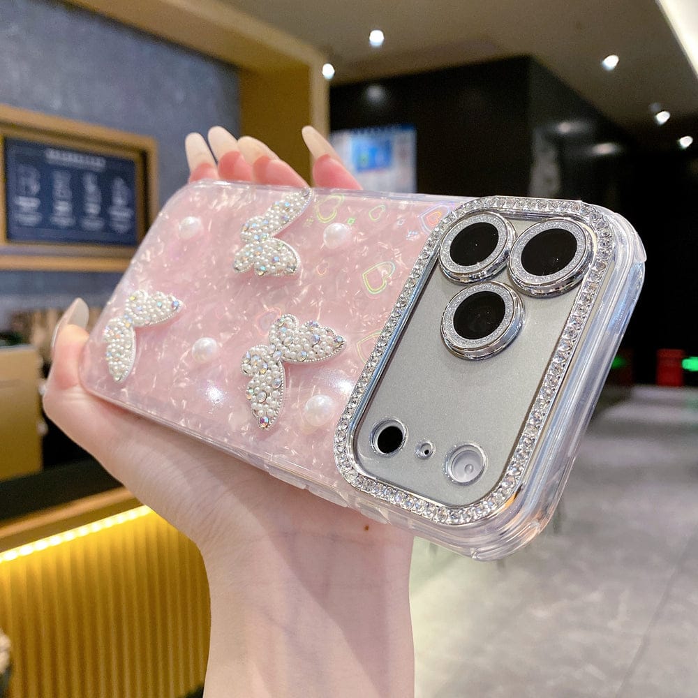Ethereal Butterfly Pearl Dream Silicone Case For iPhone