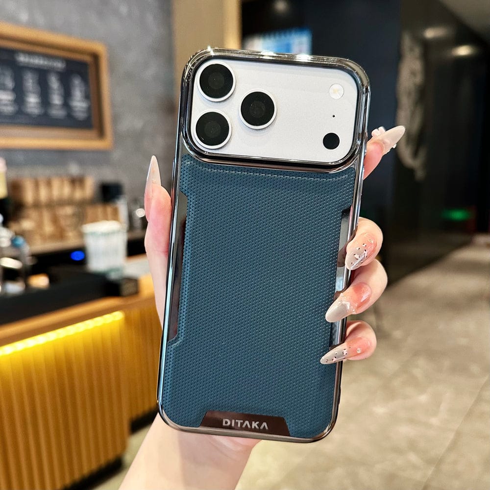 Metal Frame Leather Mesh Cover with Full Camera Protection